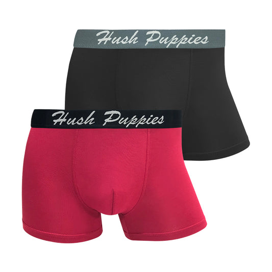 Hush Puppies 2pcs Men's Boxer Briefs | Bamboo Spandex | HMX856637AS1