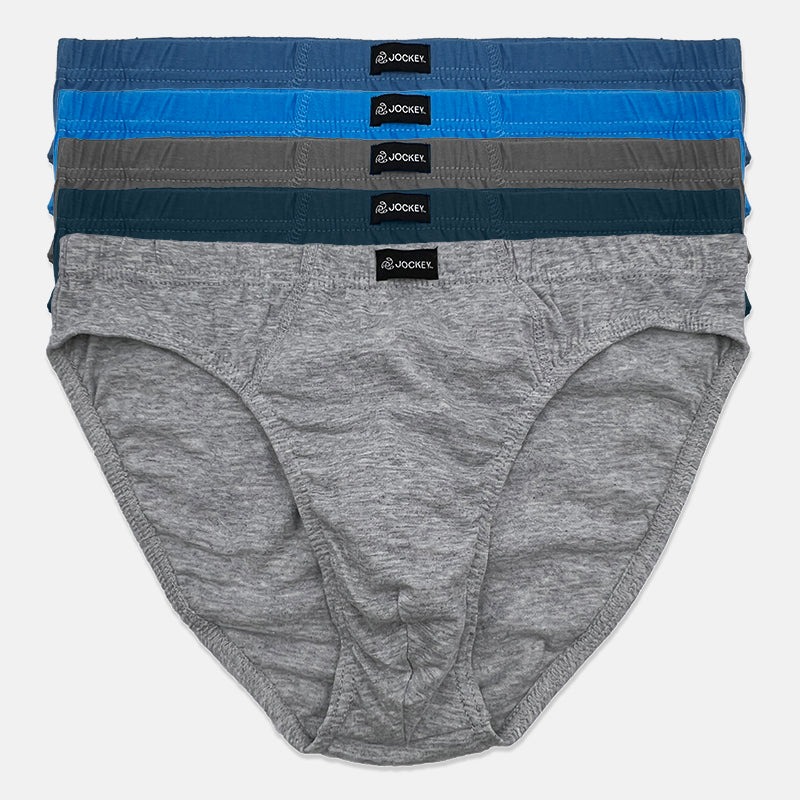 Jockey® 5pcs Men's Basic Briefs | Cotton Jersey | Bikini | JMB958465AS1