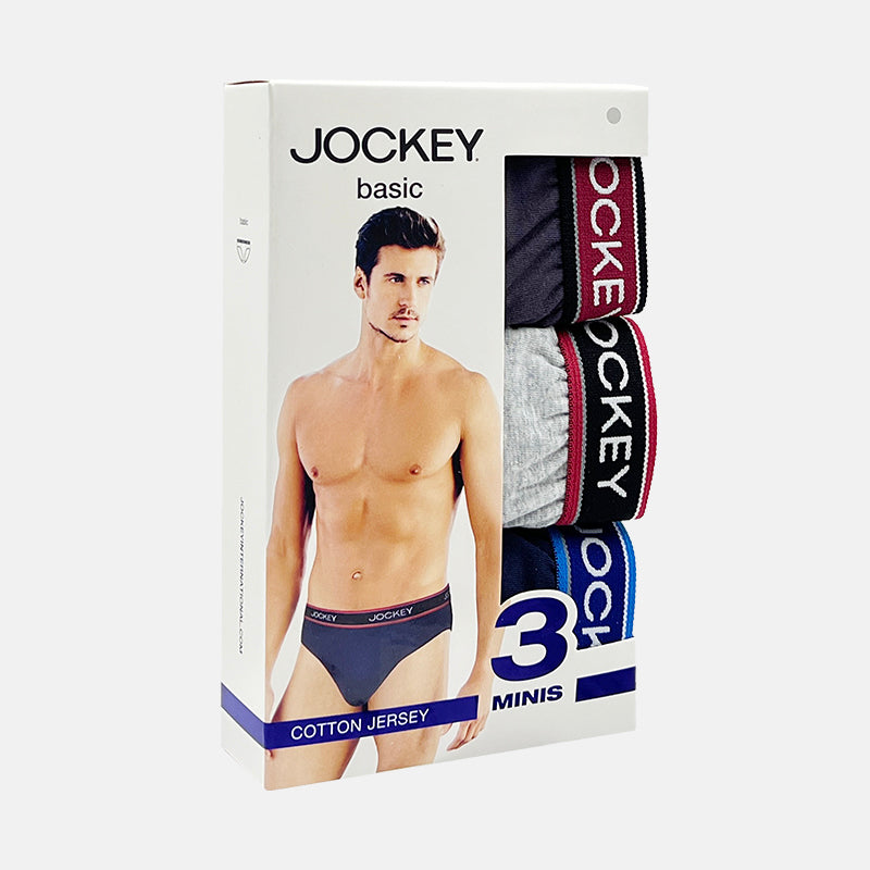 Jockey® 3pcs Men's Briefs | Cotton Jersey | Mini | JMB958469AS1