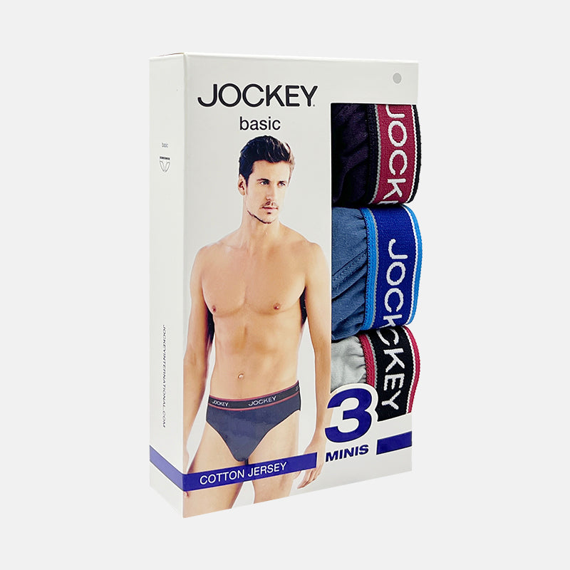 Jockey® 3pcs Men's Briefs, Cotton Jersey, Mini