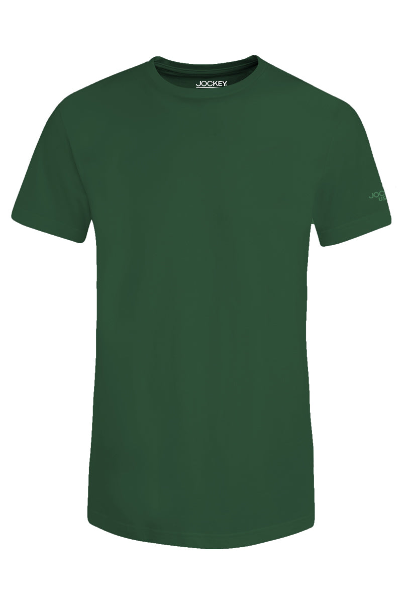 Jockey® Men's Basic Tee With Logo On Sleeve | Cotton Single Jersey | Slim Fit | JMT938617-Multi