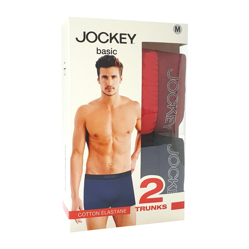 Jockey® 2pcs Men's Basic Trunks | Cotton Elastane | JMX958468AS1