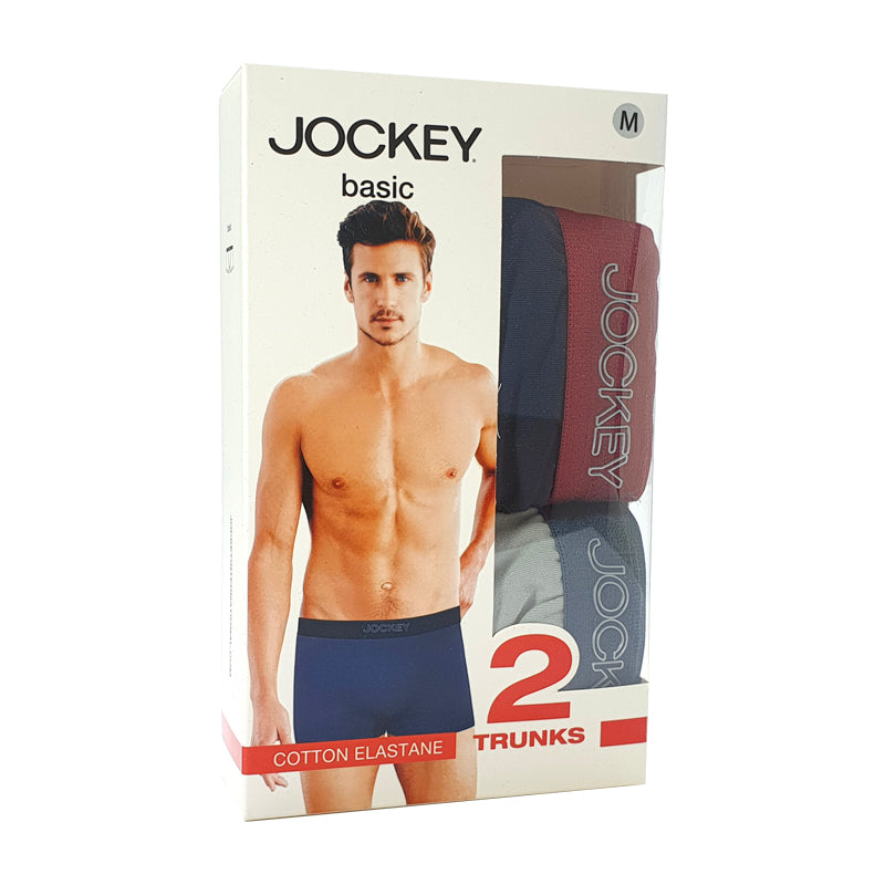 Jockey® 2pcs Men's Basic Trunks | Cotton Elastane | JMX958468AS1