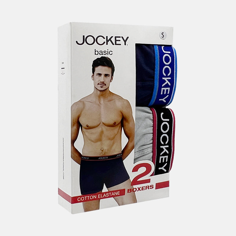 Jockey® 2pcs Men's Basic Long Trunk | Cotton Elastane | JMX958470AS1
