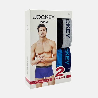 Jockey® 2pcs Men's Basic Trunks | Cotton Elastane | JMX958472AS1