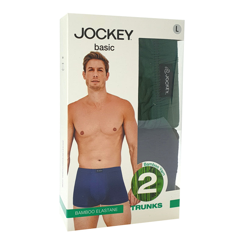 Jockey® 2pcs Men's Basic Trunks | Cotton Elastane | JMX958474AS1