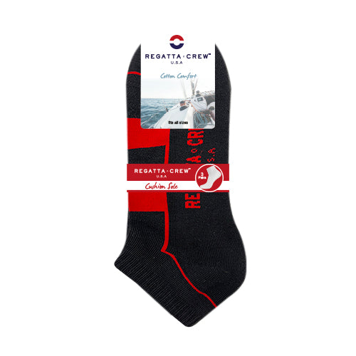 Regatta Crew 3prs Men's Half Terry Ankle Socks - Graphic | Cotton Elastane | RMS238001AS1